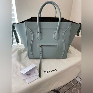 BEAUTIFUL RARE “baby jade” Celine Tote